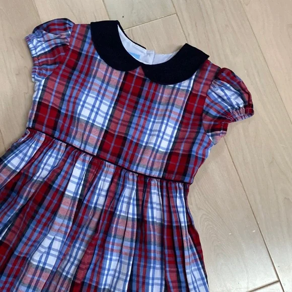 Bella Bliss girls soft cotton belted collar dress 3